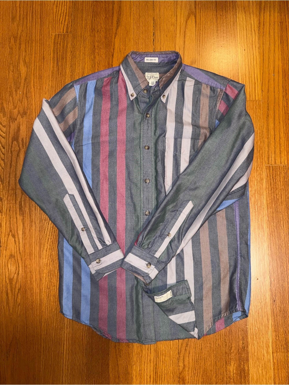 J. Crew Vintage-Inspired Multicolor Striped Button-Down Shirt